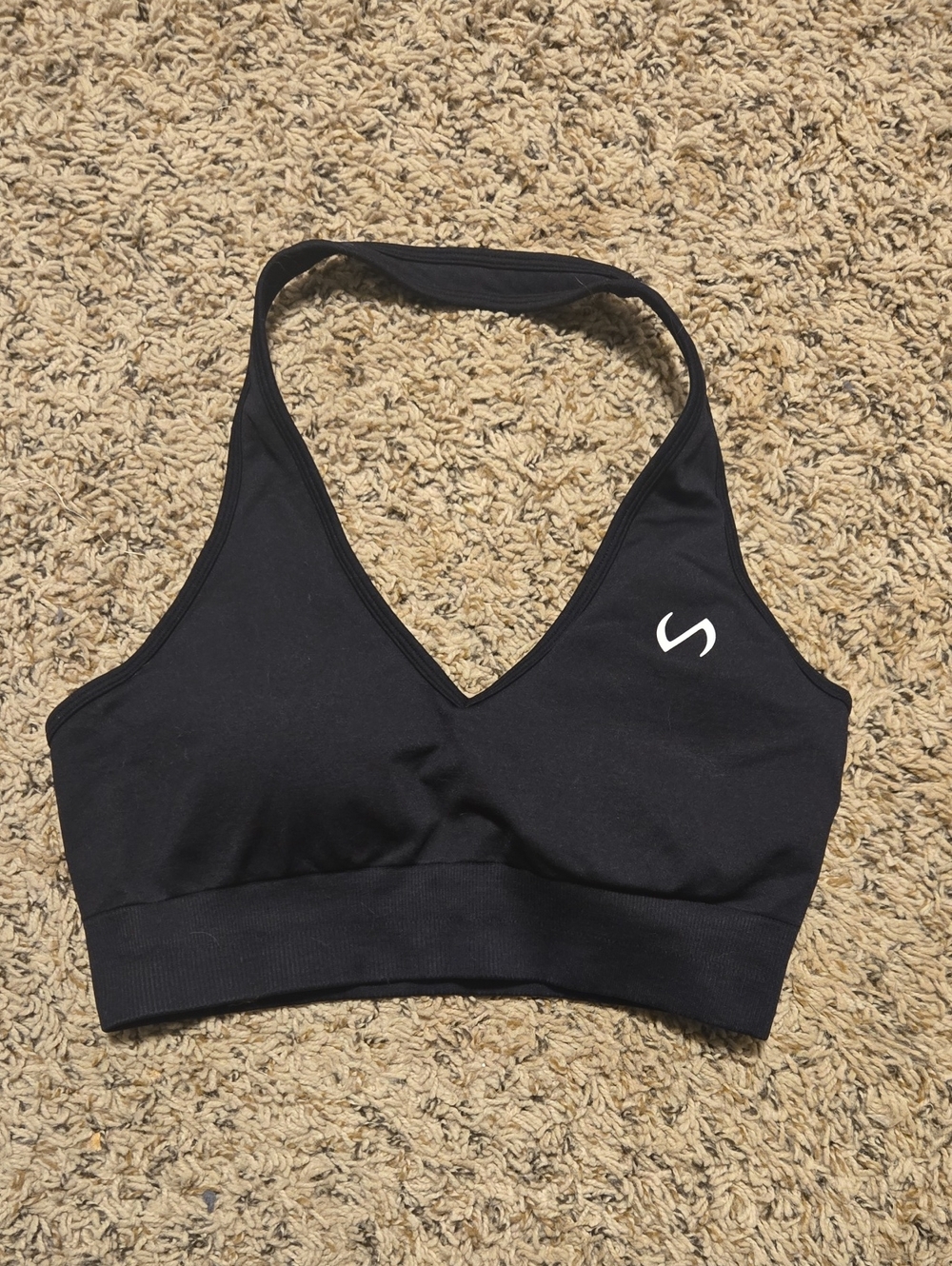 Black Halter Sports Bra TLF